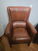 Nette leren fauteuil, Huis en Inrichting, Fauteuils, Klassiek, Ophalen of Verzenden, Zo goed als nieuw, 75 tot 100 cm