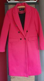 Dames Mantel - maat 36 - pink - lang- AMISU, Ophalen of Verzenden, Zo goed als nieuw, Roze, Maat 36 (S)