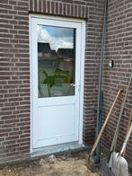 Buitendeuren wit 227x97cm, Doe-het-zelf en Verbouw, Deuren en Horren, Ophalen, Kunststof, Gebruikt, 80 tot 100 cm