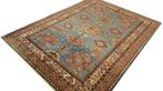 Handgeknoopt KAZAK Perzisch tapijt 234x174/kleed/kelim/Loper, Blauw, Www.simatapijten.nl, 150 tot 200 cm, Ophalen of Verzenden