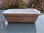 Ovenschaal beige met wit ,rechthoek, Ophalen of Verzenden, Taarten, Bakvorm