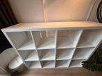 Witte Kallax kast - 12 vakken (3x4), Ophalen, Met plank(en), Kunststof, Gebruikt