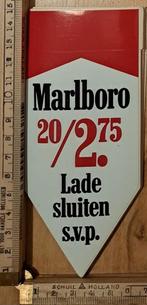 Vintage sticker voor tabakskast vendingmachine Marlboro., Ophalen of Verzenden, Zo goed als nieuw