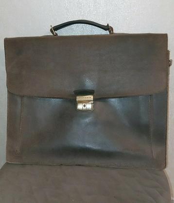 Arthur & Aston  aktentas/ boekentas nubuck leder bruin beschikbaar voor biedingen