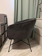 Grijze fauteuil met metalen poten, Huis en Inrichting, Stoelen, Ophalen, Zo goed als nieuw, Metaal, Eén