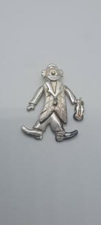 Zilveren clown kettinghanger 925, Overige voorstellingen, Ophalen of Verzenden, Zo goed als nieuw, Zilver