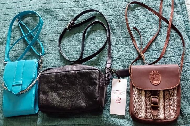 3 Dames Schoudertassen, Sieraden, Tassen en Uiterlijk, Tassen | Schoudertassen, Nieuw, Overige merken, Overige kleuren, Leer, Ophalen of Verzenden