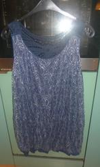 Made in Italy mooie gevoerde tuniek met glitter. Maat 10 (L), Made in Italy, Blauw, Maat 42/44 (L), Ophalen of Verzenden