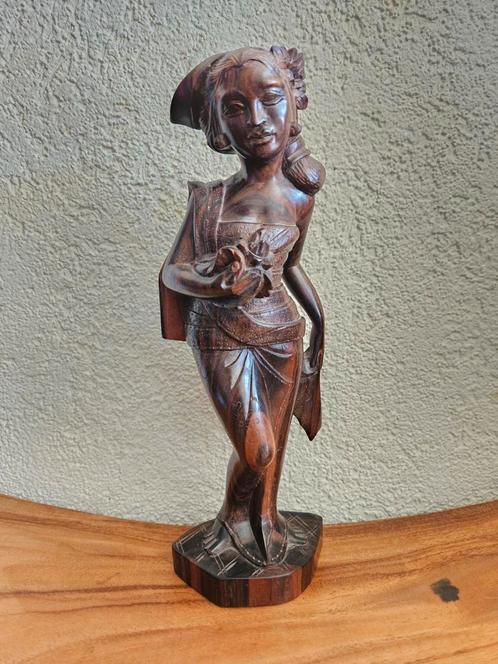 Houten Beeld Oosterse Vrouw - Handgesneden, Antiek en Kunst, Kunst | Beelden en Houtsnijwerken, Ophalen
