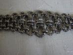 Vintage armband retro art deco met rijnsteentjes., Overige materialen, Nieuw, Ophalen of Verzenden, Zilver
