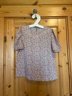 Blouse top zalm roze bloempjes 36 korte mouw, Kleding | Dames, Blouses en Tunieken, Ophalen of Verzenden, Roze, Maat 36 (S), Onbekend