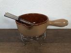 Vintage kaasfondue set pan 2-4 pers 1 ltr mokka, Huis en Inrichting, Ophalen, Zo goed als nieuw, Overige materialen, Pannenset