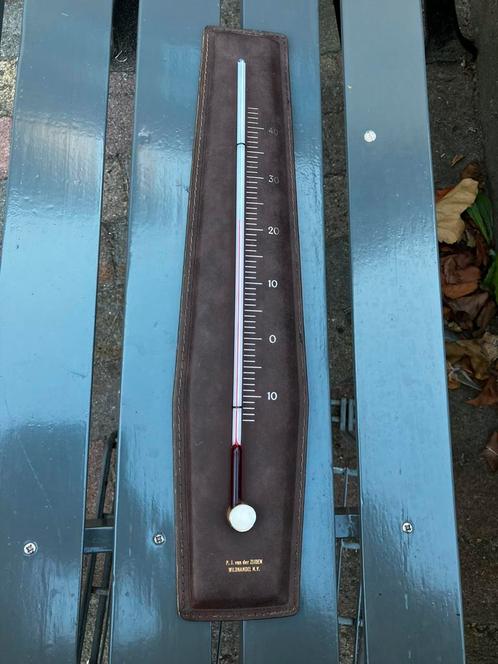 Oude thermometer “J.P. van der Zijden Wildhandel N.V.”, Verzamelen, Merken en Reclamevoorwerpen, Zo goed als nieuw, Lichtbak of (neon) lamp