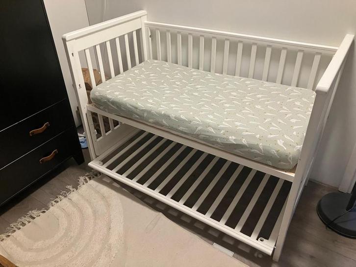 Co-sleeper/ ledikant, Kinderen en Baby's, Kinderkamer | Bedden, Zo goed als nieuw, Minder dan 140 cm, Minder dan 70 cm, Matras