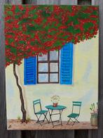 Olieverf schilderij "Italiaans straatje ", Antiek en Kunst, Ophalen