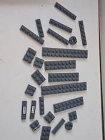 Donker Grijze  platte Lego Stenen - Losse Onderdelen 25 stuk, Ophalen of Verzenden, Gebruikt, Losse stenen, Lego