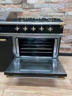 Luxe Lacanche Fornuis 4pits met Friteuse zwart messing 110cm, 60 cm of meer, Zo goed als nieuw, Energieklasse A of zuiniger, Gas