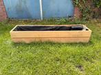 2 Eiken houten plantenbakken 159x38x21cm, Tuin en Terras, Ophalen, Minder dan 30 cm, 100 cm of meer, Zo goed als nieuw