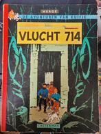 Kuifje - Vlucht 714   1969  linnen rug, Gelezen, Ophalen of Verzenden