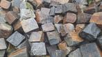 Gebruikte Antracietkleurige graniet Keien ongeveer 10x10, Tuin en Terras, Grind, Keien en Split, Ophalen of Verzenden, Gebruikt