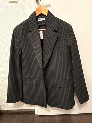 Nieuw met kaartje: Grijze Krijtstreep Blazer - Maat 34 beschikbaar voor biedingen