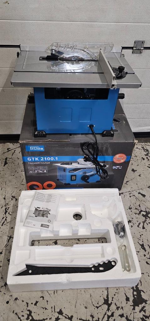 Güde zaagtafel en verstekzaag GTK2100.1, Doe-het-zelf en Verbouw, Gereedschap | Zaagmachines, Zo goed als nieuw, Cirkelzaag, 1200 watt of meer