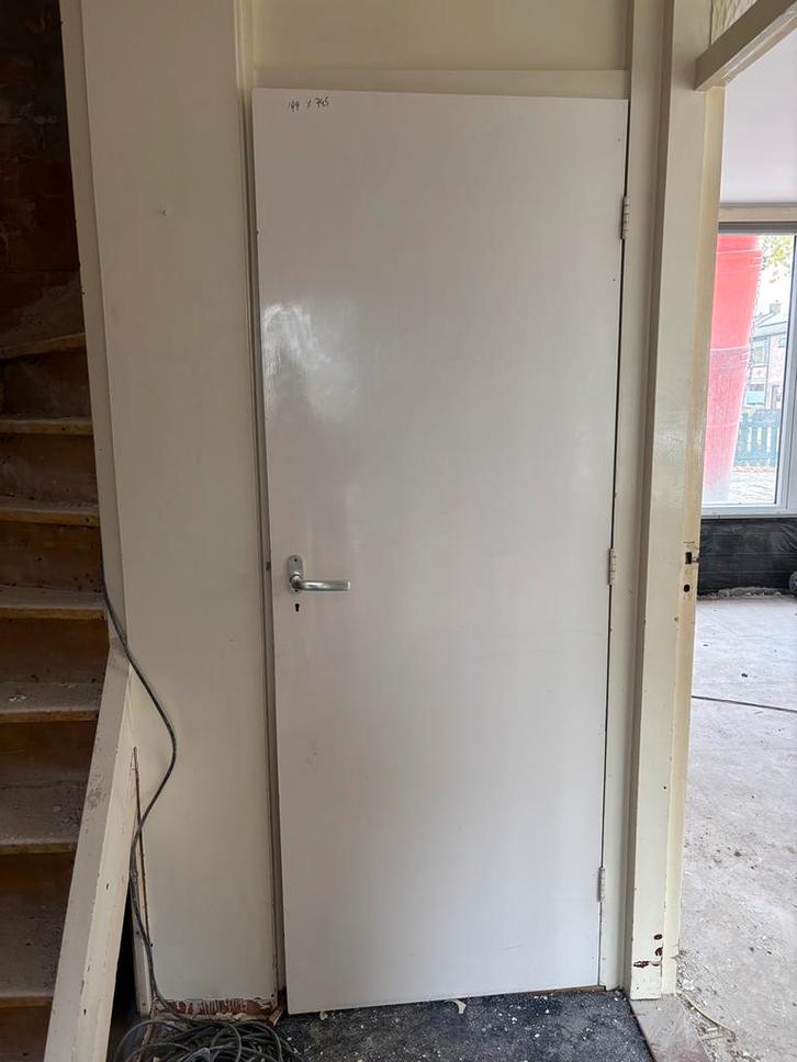 6 Stompe Binnendeuren, Doe-het-zelf en Verbouw, Deuren en Horren, Gebruikt, Binnendeur, 200 tot 215 cm, Minder dan 80 cm, Hout