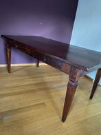 Teak eettafel met 2 lades, afm.180x93, Huis en Inrichting, Tafels | Eettafels, Ophalen, Gebruikt, Teakhout, 50 tot 100 cm