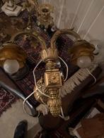 Antieke Gouden Kroonluchter, Huis en Inrichting, Lampen | Kroonluchters, Ophalen, Gebruikt, Glas