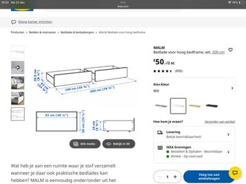 IKEA Malm bedlades grijs - afbeelding 6