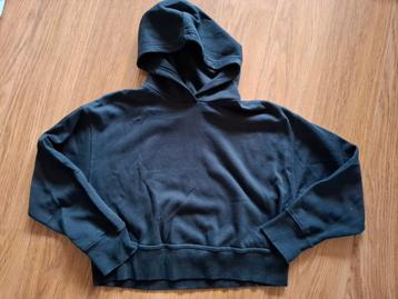 Zara zwarte cropped hoodie maat S beschikbaar voor biedingen