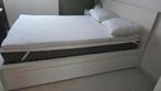 Ikea Malm bed 140x200 zo goed als nieuw +lattenbodem +lades, Ophalen, Wit, 140 cm, Zo goed als nieuw