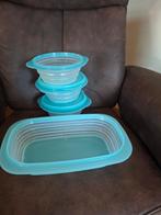 Tupperware 4 schalen bakjes ideaal voor de camping, Huis en Inrichting, Ophalen, Zo goed als nieuw, Schaal