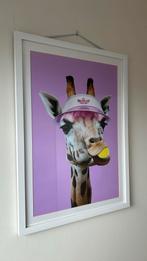 Giraffe (Tennis) 70x50cm in massief houten lijst, Kinderen en Baby's, Kinderkamer | Inrichting en Decoratie, Nieuw, Ophalen of Verzenden