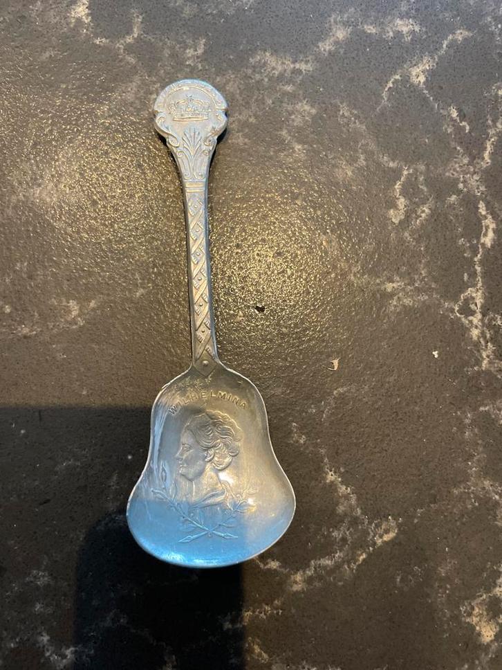 Aluminium Wilhelmina Lepel, Antiek en Kunst, Antiek | Bestek, Ophalen of Verzenden