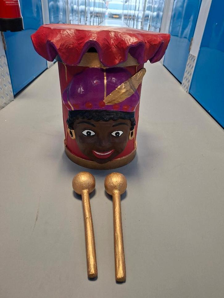V&D Etalage zwarte piet Trommels ( 2 stuks ), Diversen, Sinterklaas, Ophalen of Verzenden