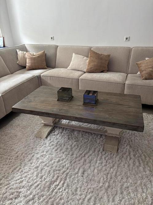 Set van landelijke salontafel en eettafel, Huis en Inrichting, Tafels | Salontafels, Zo goed als nieuw, Minder dan 50 cm, 50 tot 100 cm
