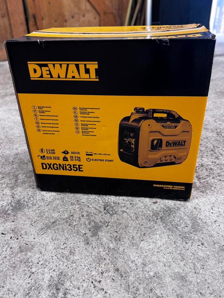Nieuwe Dewalt generator type DXGNI35E, Audio, Tv en Foto, Opladers, Nieuw, Ophalen