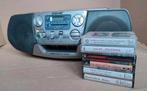 Draagbare stereo radio, CD, cassette Sony CFD-V27L + 6x MC, Ophalen of Verzenden, Gebruikt, Radio, Met cd-speler