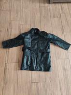 Zwarte Leren Jas met Riem Maat 52, Ophalen of Verzenden, Zo goed als nieuw