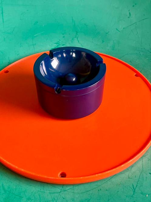 Retro asbak marineblauw donkerblauw Rosti Danish Design, Huis en Inrichting, Woonaccessoires | Overige, Gebruikt, Ophalen of Verzenden