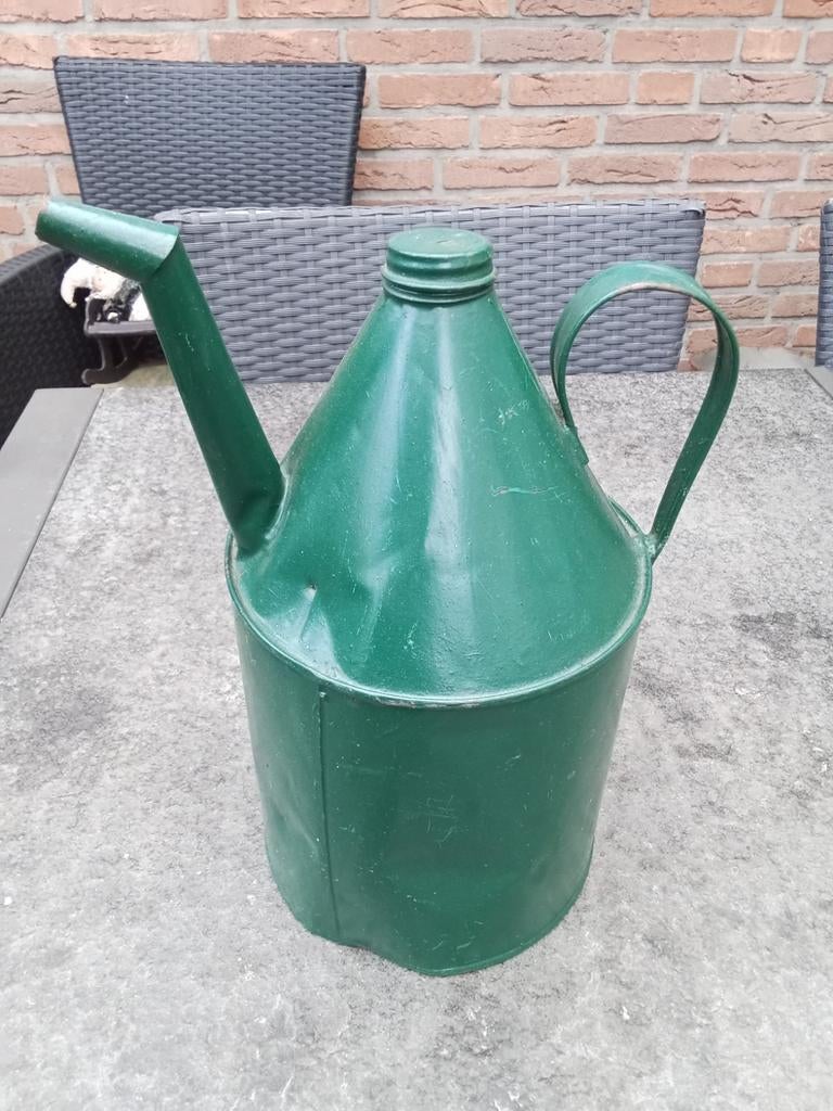 Vintage groene oliekan, Ophalen of Verzenden