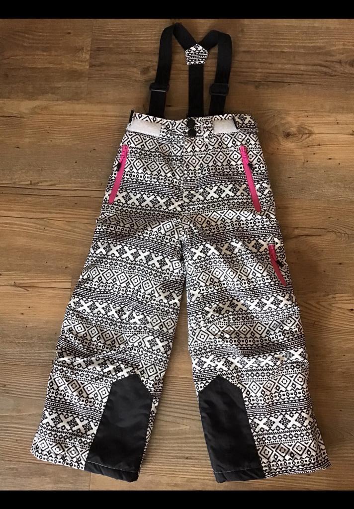 Kinder skibroek sneeuwbroek maat 110 Mountain Peak zwart wit, Kinderen en Baby's, Kinderkleding | Maat 110, Jongen of Meisje, Broek