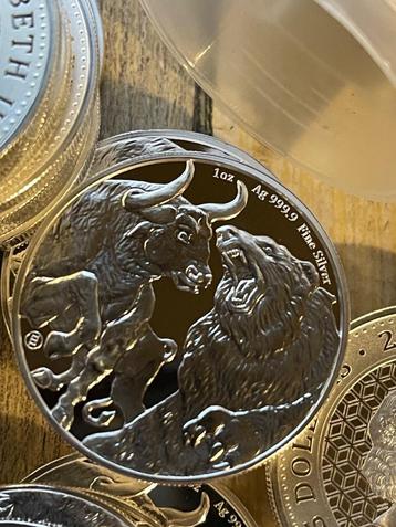 Tokelau Bear and Bull 1 oz 2022 zilver beschikbaar voor biedingen
