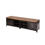 TV Meubel industrieel TV Kast van Mango en Metaal, Info@dehanzeherten.nl, 150 tot 200 cm, Nieuw, Ophalen of Verzenden
