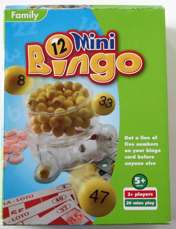 Mini Bingo spel, Hobby en Vrije tijd, Gezelschapsspellen | Overige, Zo goed als nieuw, Een of twee spelers, Drie of vier spelers