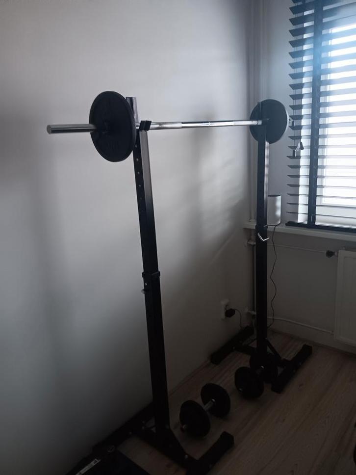 Halterset, Sport en Fitness, Fitnessmaterialen, Zo goed als nieuw, Halterset, Ophalen