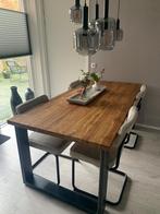 Eettafel, 50 tot 100 cm, Industrieel, 150 tot 200 cm, Teakhout