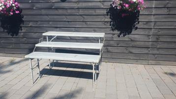 Professionele etagere tafel inklapbaar, markttafel beschikbaar voor biedingen