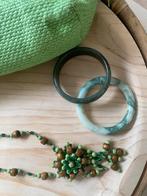 Ibiza Bohémien tas met ketting , arbanden en ring, Ophalen of Verzenden, Zo goed als nieuw